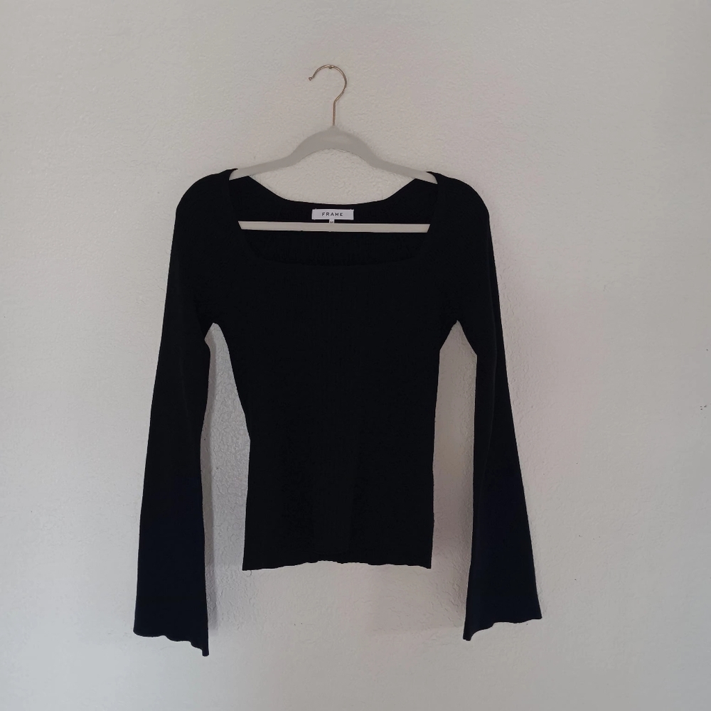 Frame long sleeve shirt. Black. Size Small.